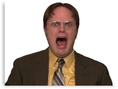 Dwight Schrute Screaming Canvas Print By Freshfroot Redbubble