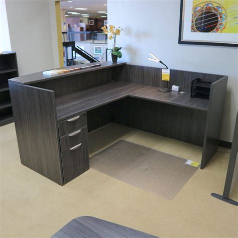 New Modern Reception Desk With Laminate Transaction Top Colors