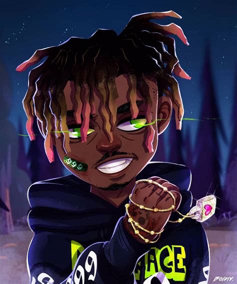 Download Juice Wrld Anime In Forest Wallpaper