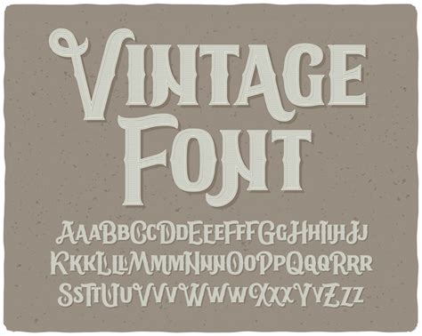 Premium Vector Vector Vintage Typeface