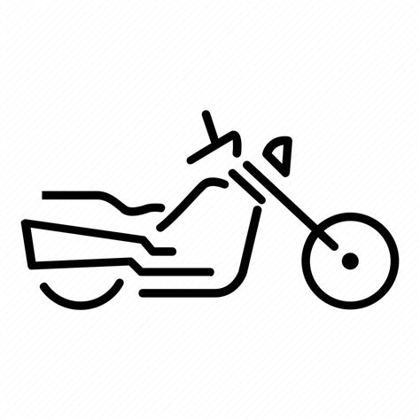 Cruiser Motorbike Motorcycle Side View Icon Download On Iconfinder
