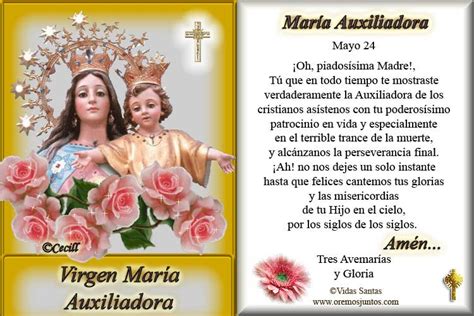 Oración A María Auxiliadora Pio X Prayers For Hope Giving Thanks To