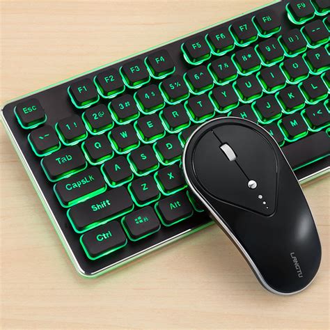 Asewun 24g Wireless Keyboard And Mouse Combo Backlit Silent Glowing