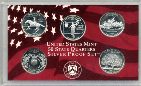 Sold Price Us Mint 1999 S State Quarters Silver Proof Set June 4