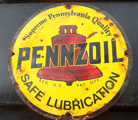 Pennzoil Antique Porcelain Sign Old Vintage Oil Advertising Gas