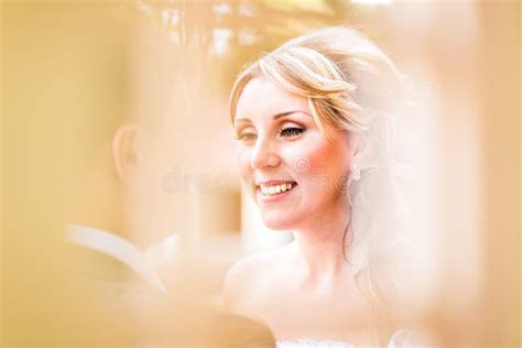 Portrait Of Beautiful Young Woman Make Up And Hair Style Wedding