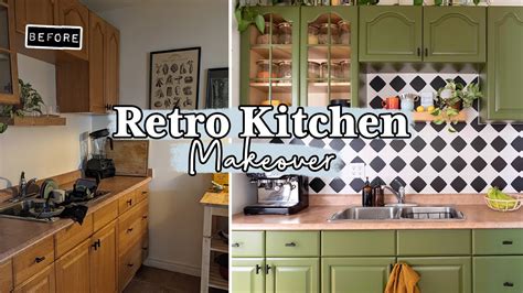 RETRO RENTAL KITCHEN MAKEOVER On A Budget YouTube