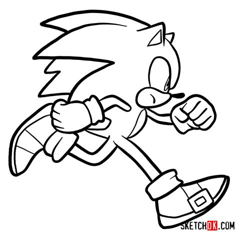 How To Draw Runnig Sonic Sonic The Hedgehog Sketchok