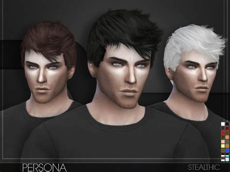 Sims 4 Hairs The Sims Resource Persona Hair Sims 4 Hair Male Mens