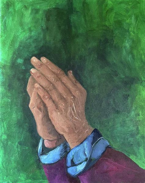 Praying Hands Painting By Toba Folorunsho Fine Art America