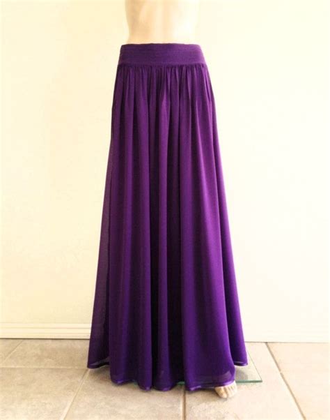 Purple Bridesmaid Skirt Purple Maxi Skirt Floor Length Etsy