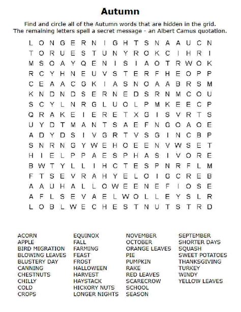 18 Fun Fall Word Search Puzzles Kitty Baby Love Fall Word Search