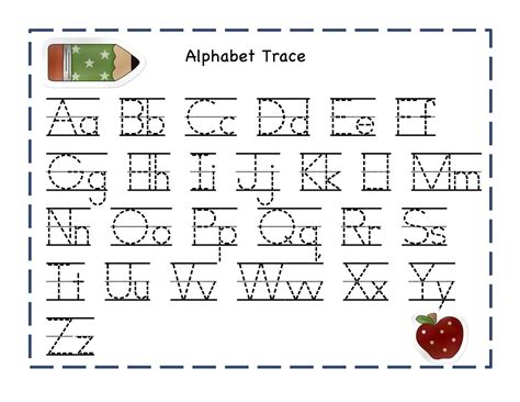 How many letters are there in the english alphabet? Alphabet Tracer Pages for Kids | Activity Shelter