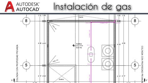 Curso Autocad B Sico Plano De Instalaci N De Gas Gas Installation Plan