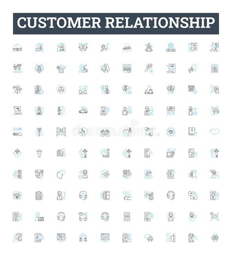 Customer Relationship Vector Line Icons Set Customer Relationship