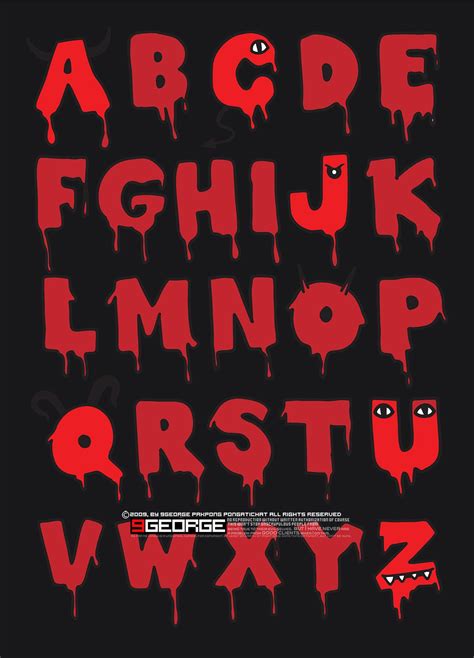 Scary Alphabet Letters