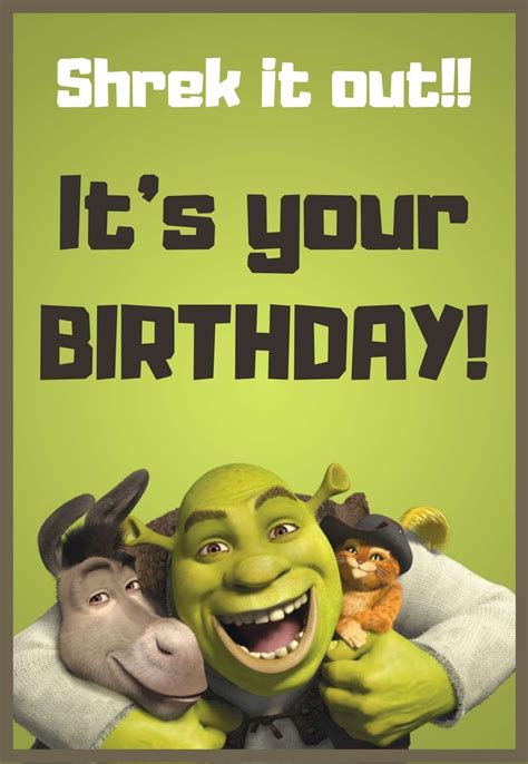 Shrek Printable Birthday Cards — Printbirthdaycards