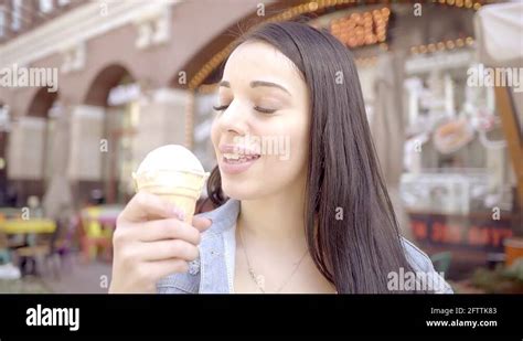 Young Girl Licking Ice Cream Stock Videos And Footage Hd And 4k Video Clips Alamy