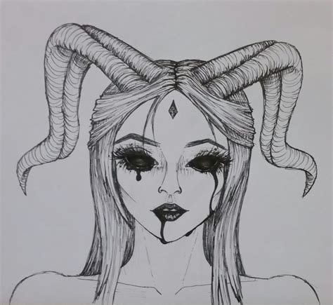 demon girl drawing easy girl drawing easy demon drawings demon girl drawing