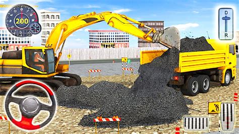 Construction Road Builder Excavator Simulator Android Gameplay Youtube