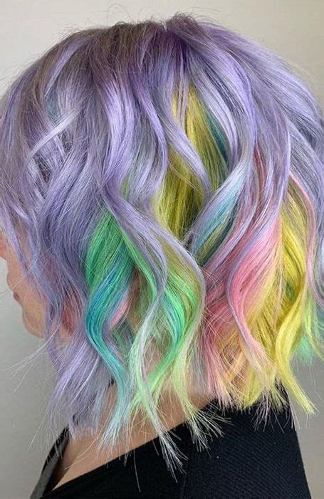 15 Cool Rainbow Hair Color Ideas For Festival Goers Short Rainbow Hair Rainbow Hair Color