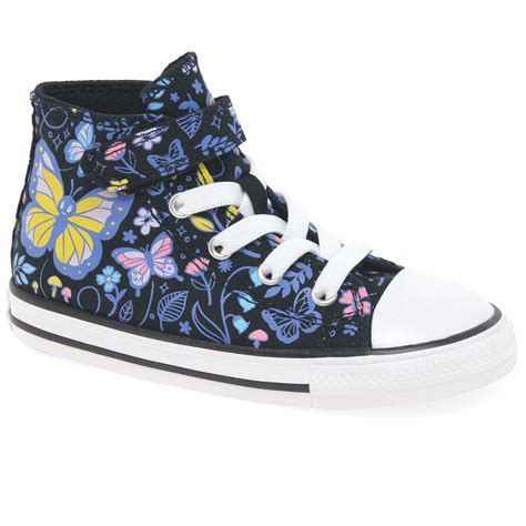 Converse All Star Hi Girls Infant Butterfly Forest Canvas Boots