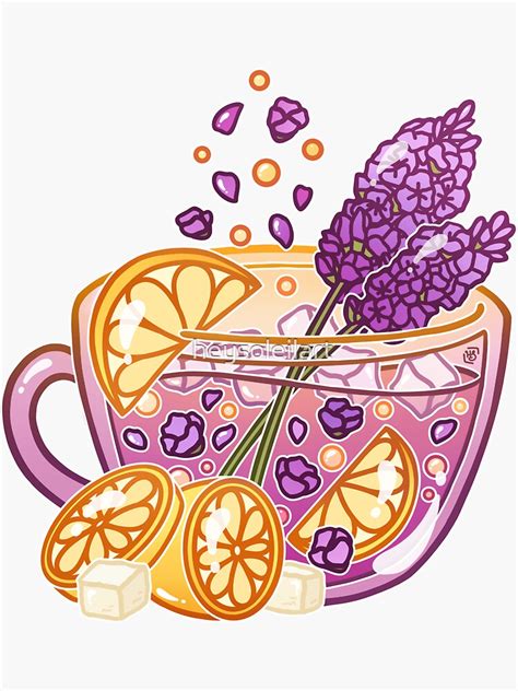 Lavender Lemonade Sticker For Sale By Heysoleilart Redbubble