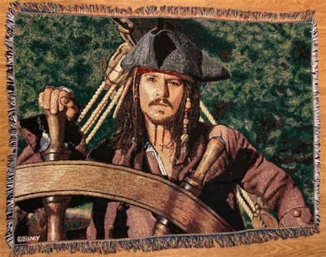 Disney Captain Jack Sparrow Pirates Of The Caribbean X Throw Blanket Ebay