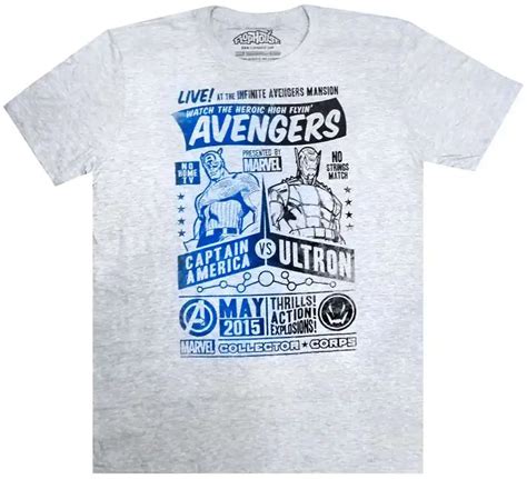 marvel avengers captain america vs ultron exclusive t shirt 2x large