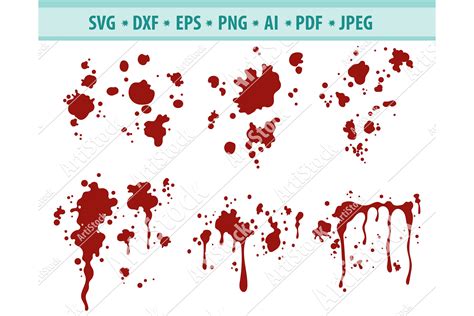 Blood Spots Svg Bleed Svg Blood Splash Svg Png Dxf Eps 941367