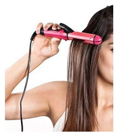 bsbda 2in1ceramic curler hair straightener pink price in india buy bsbda 2in1ceramic