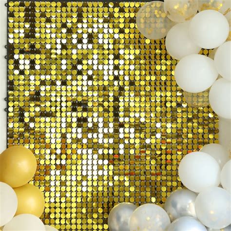 Gold Sequin Shimmer Wall Backdrop Panels For Party Decorations Etsy Uk