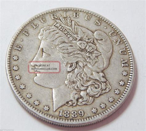 Antique 1889 Morgan Silver Dollar Coin 90