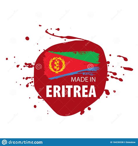 Bandera De Eritrea Ilustración Vectorial En Fondo Blanco Ilustración Del Vector Ilustración