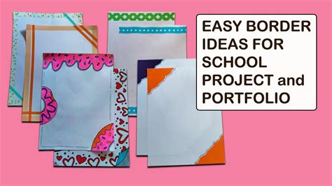 Easy Border Design Ideas For School Project Portfolio Module