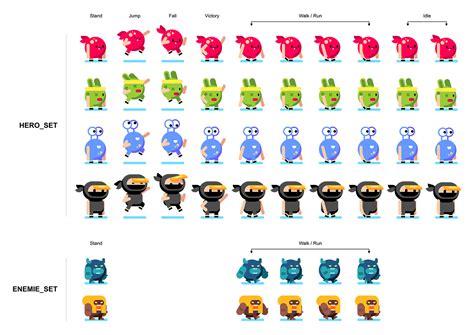 2d Characters For A Little Video Game 38 Character Designs For
