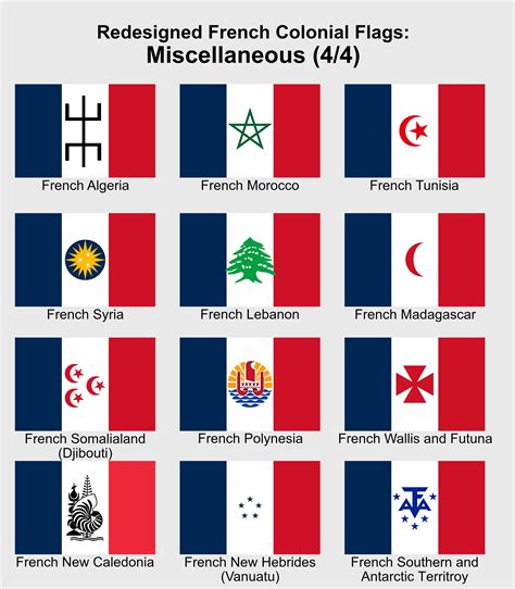 Redesigned Flags Of French Colonies Miscellaneous Rvexillology