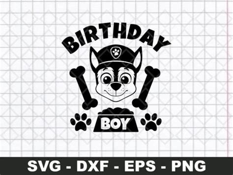 1st Birthday Boy Paw Patrol Svg