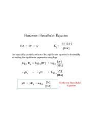Henderson Hasselbalch Equation L Henderson Hasselbalch Equation H
