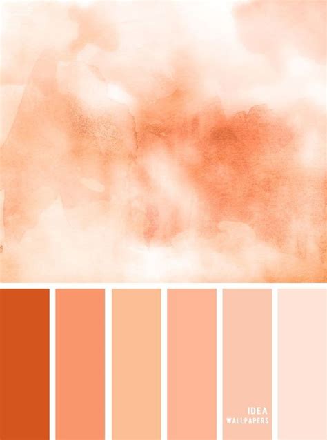 Tones Of Peach Color Palette Inspired By Peach Watercolor Peach Tone