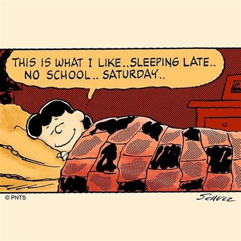 Saturdays Are For Sleeping In Peanuts Cartoon Peanuts Snoopy