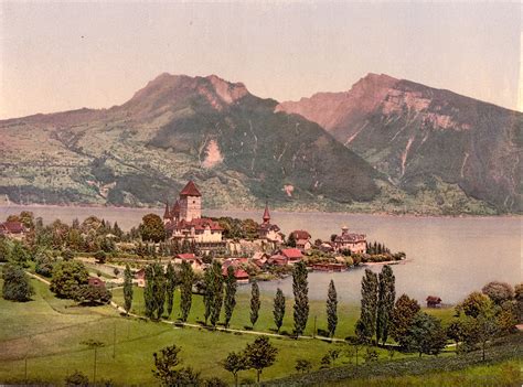 Spiez Harbour And Lake Thun In Switzerland Image Free