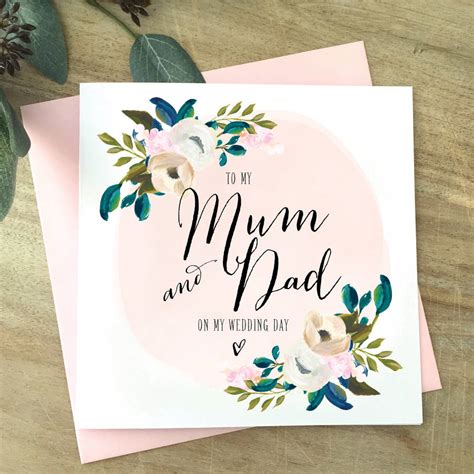 Check spelling or type a new query. floral to my parents on my wedding day card by sweet pea ...