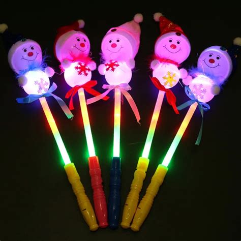Light Up Toys Christmas Led Flashing Sticks Kids Christmas Snowman