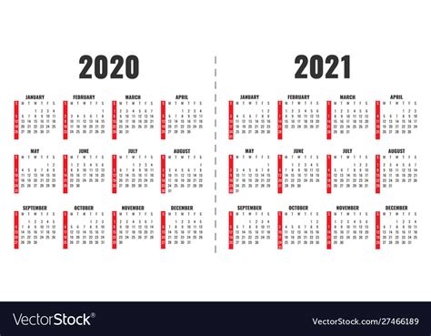 Calendar 2019 2020 Year Planner Office Royalty Free Vector