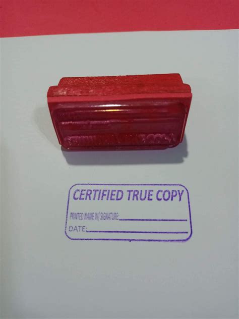 Certified True Copy Stamp Lazada Ph