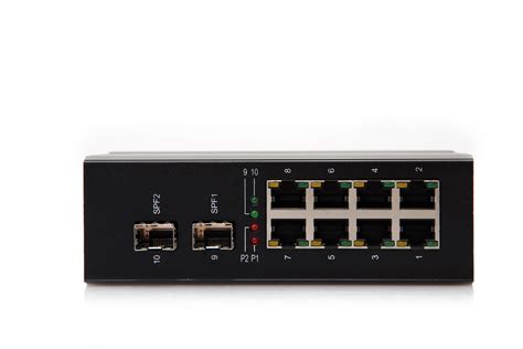 10100 1000m 8 Port Industrial Ethernet Switch Din Rail Mount