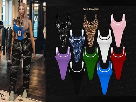 Slayclassy 108 Leah Bodysuit Sims 4 Sims 4 Mods Clothes Sims 4