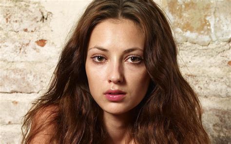 nude hazel eyes small tits long haired anna sbitnaya brunette ukrainian model girl wallpaper