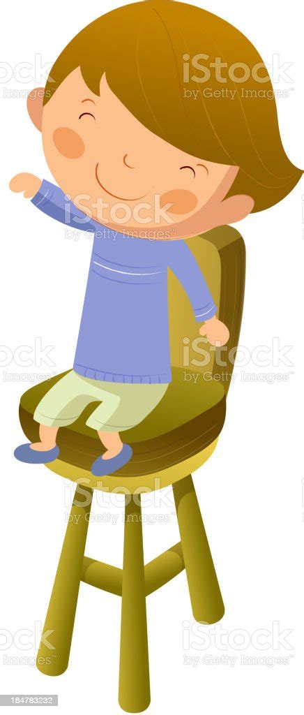 Boy Sitting On Chair Stock Illustration Download Image Now Boys